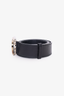 Gucci Black Leather GG Buckle Belt Size 38