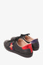 Gucci Black Leather 'Ace' Sneaker with Web Size 8