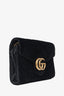 Gucci Black Velvet GG Marmont Wallet on Chain