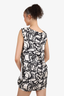 Gucci Black/White Silk Pattern Sleeveless Dress Size 38