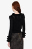 Gucci Black Wool Eyelet Ruffle Sweater Size S