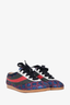 Gucci Blue Mettallic GG 'Lurex' Sneakers Size 37