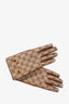 Gucci Brown GG Canvas Horsebit Gloves Size L