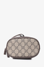 Gucci Brown Leather GG Supreme Ophidia Mini Bucket Bag with Strap