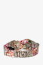 Gucci Brown Silk GG Supreme Floral Print Headband Size M