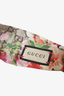 Gucci Brown Silk GG Supreme Floral Print Headband Size M