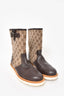 Gucci GG Supreme Canvas/Leather Mid-Calf Boots Size 37