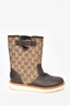 Gucci GG Supreme Canvas/Leather Mid-Calf Boots Size 37