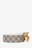 Gucci GG Supreme Canvas/White Leather Belt Size 75/30