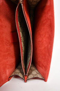 Gucci Dionysus GG Supreme Suede Mini Red in Suede with Silver-tone