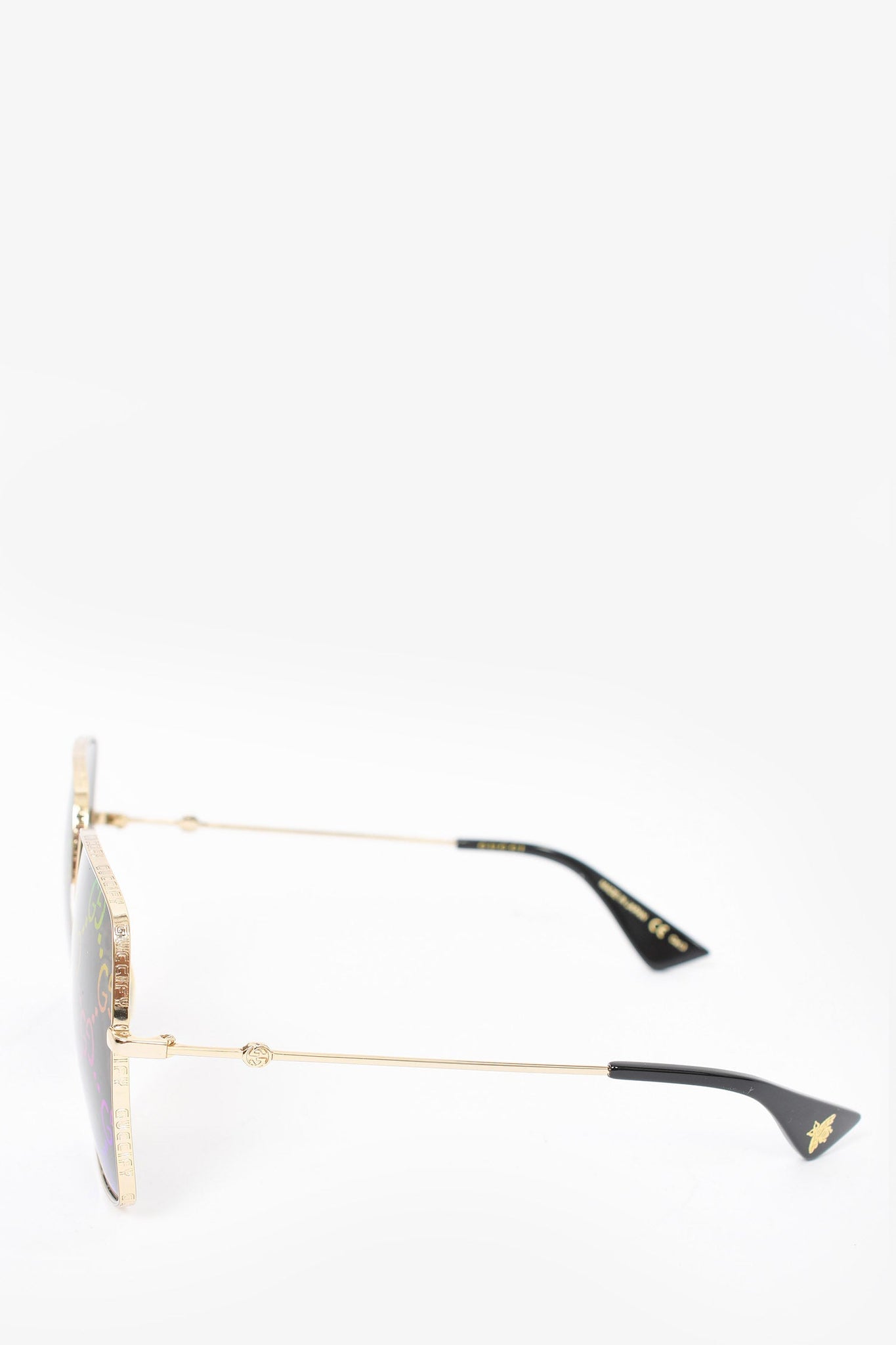 Gucci Square Sunglasses With Rainbow Glasses in Metallic