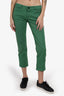 Gucci Green Straight Leg Pants with Patch Size 40