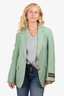 Gucci Mint Eschatology Label Single-breasted Blazer Size 36