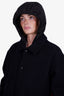 Gucci Navy Wool Teddy Lining Coat with Detachable Hood Size 48 Mens