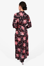 Gucci Pink/Black Sheer Floral Belted Maxi Dress Size 40