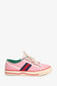 Gucci Pink Canvas Tennis 1977 Low Top Sneakers Size 38