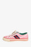 Gucci Pink Canvas Tennis 1977 Low Top Sneakers Size 38