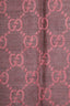 Gucci Pink/Grey GG Monogram/Pink Wool Scarf