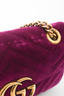 Gucci Purple Velvet Mini 'Marmont' Shoulder Bag