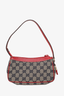 Gucci Red/Beige GG Canvas/Leather Charm Pochette Bag