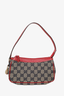 Gucci Red/Beige GG Canvas/Leather Charm Pochette Bag