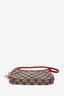 Gucci Red/Beige GG Canvas/Leather Charm Pochette Bag