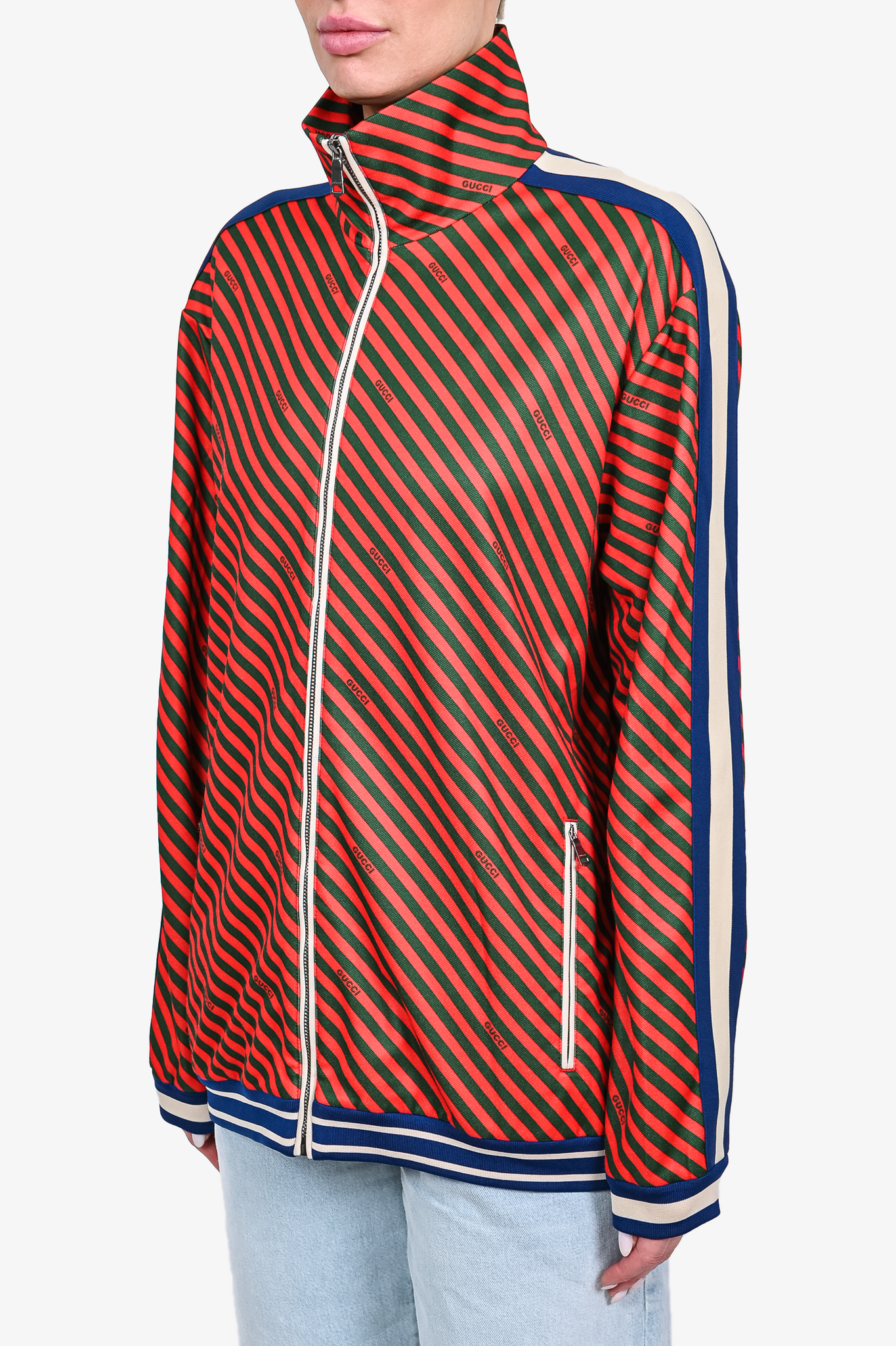 Gucci red and blue clearance jacket