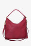 Gucci Red Leather Miss GG Top Handle Bag with Strap