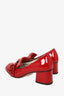 Gucci Red Patent Marmont Fringed Pumps Size 35