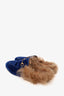 Gucci Royal Blue Suede Horsebit Princetown Slip-On Loafer Size 40