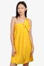 Gucci Silk Yellow Short Dress with Bow Detail Size 40