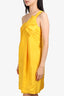 Gucci Silk Yellow Short Dress with Bow Detail Size 40