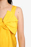 Gucci Silk Yellow Short Dress with Bow Detail Size 40