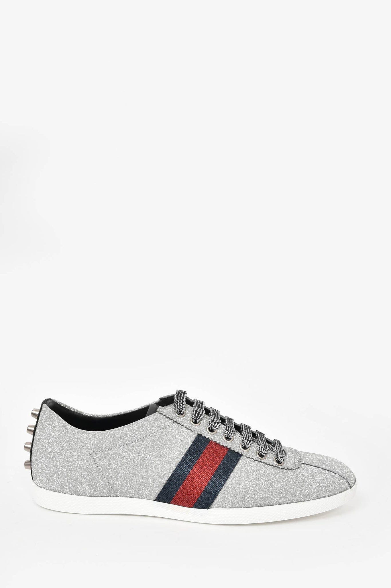 Mens silver hot sale gucci sneakers