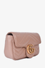 Gucci Taupe Leather Super Mini GG Marmont Crossbody