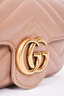 Gucci Taupe Leather Super Mini GG Marmont Crossbody