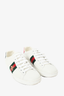 Gucci White Leather Web Bee Ace Sneakers Size 39.5