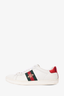 Gucci White Leather Web Bee Sneakers Size 37.5 (As Is)