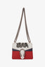 Gucci White/Red Dionysus Embellished Bee Shoulder Bag