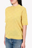 Gucci Yellow Shimmer 'GG' Monogram Sweater Size M