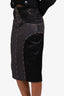 Tom Ford for Gucci 2003 Runway Black Silk Studded Skirt Size 40