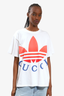 Gucci x Adidas White Graphic Print T-Shirt Size XXS