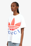 Gucci x Adidas White Graphic Print T-Shirt Size XXS