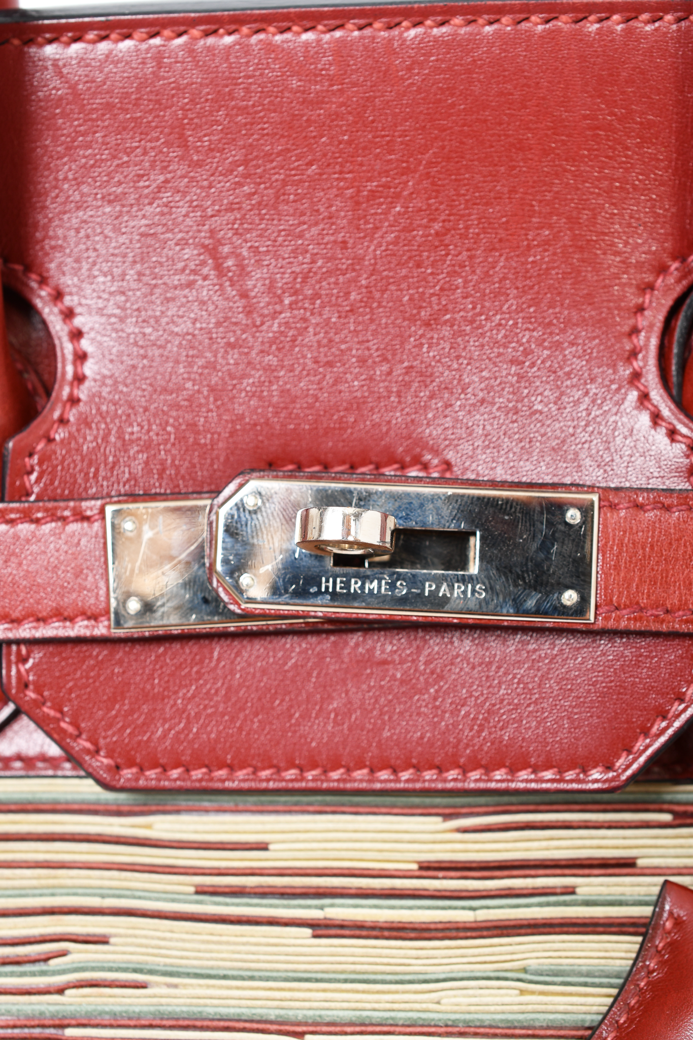 HERMES BIRKIN 35 Handbag Vibrato Box Calf Raisin ☐H 23◎ 17209