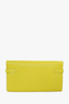 Hermès 2017 Yellow Chevre Leather Kelly Wallet