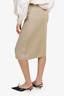 Hermès Beige Linen Midi Skirt Size 38