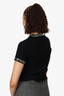 Hermès Black Cashmere/Silk "Do Re Boucles" Short-Sleeve Sweater Size 38