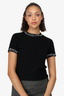 Hermès Black Cashmere/Silk "Do Re Boucles" Short-Sleeve Sweater Size 38