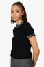 Hermès Black Cashmere/Silk "Do Re Boucles" Short-Sleeve Sweater Size 38