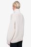 Hermes Cream Cashmere Cableknit Turtleneck Sweater Size 34